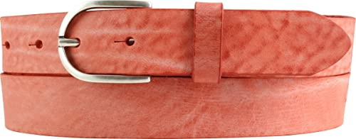 BELTINGER Kinder-Gürtel aus weichem Vollrindleder Vintage-Look 3 cm | Ledergürtel für Mädchen 30mm | Schmaler Gürtel Used-Look | Rot 65cm