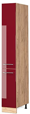Vicco Apothekerschrank Fame-Line, Bordeaux Hochglanz, 30 cm