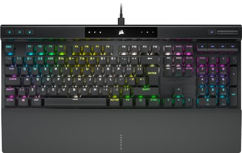 Corsair K70 PRO RGB Optical-Mechanical Gaming Keyboard - OPX Linear Switches - PBT Double-Shot Keycaps - iCUE Compatible - QWERTY UK Layout - Black