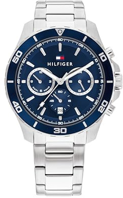 Tommy Hilfiger Multi Zifferblatt Quarz Uhr für Herren mit Edelstahlarmband