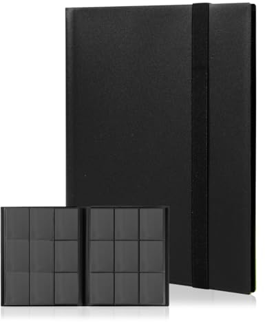 efunkdog album cartas, Álbumes para cartas coleccionables, 360 Tarjetas, 20 Páginas, Carpeta de cartas para TCG (Negro)