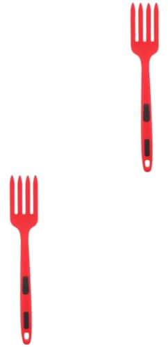 LIFKOME 2piezas Tenedor De Cocina De Grande Reutilizable Para Pasta y Alimentos Diseño Ergonómico y Lavable Para Restaurantes y Camping