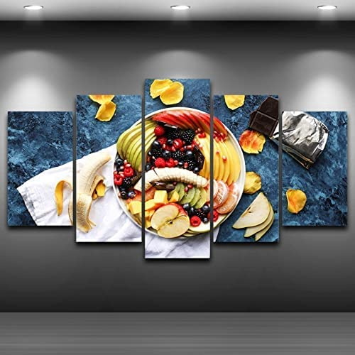 5 Stück Leinwand Wandkunst Vlies Leinwanddrucke 5 Teilig Kunstdruck5 Teilige Leinwandbilder Süßigkeiten Essen 150 X 100 Cm Leinwand Modern Wohnzimmer Home Dekoration Wanddeko -4E7O/Y5P5-