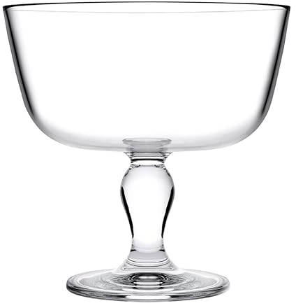 Queensway Home & Dining Glass Footed Service Bowl Dish Perfect for Trifle, Fruit Salad, or Centerpiece Display