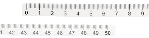 PATIKIL Adhesive Ruler, 10 Pack 50cm Backed Tape Measure Tape Sticker Tape Waterproof for Workbench Sewing Saw Drafting Table,Transparent Background Black Text