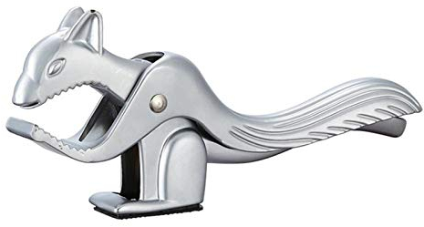 Cascanueces Ardilla forma de nuez clip de nuez cascanueca crack almendra nuez nuez pecan avellana filbert nuez de cocina tuerca desnudo cáscador clip gadgets Rompenueces(Matte silver)