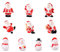 Lot de 10 mini décorations de Noël - Père Noël - Bonhomme de neige - En résine - Mini figurines - Accessoires de bricolage - Décoration de Noël pour bricolage (mix-b)