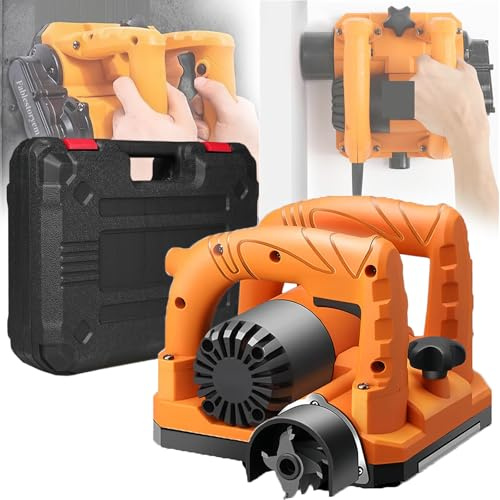 Electric Wall Planer, 5800W/6800W Power Handhold Planer with Toolbox, Portable Roller Planer for Shovelling Putty, Cement, Whitewash, Paint,6800W