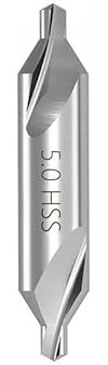 BCOMFY Brocas centrales combinadas HSS, Broca de núcleo de 60 Grados, Herramientas de perforación de Metal de 1,0-6,0mm, Broca Angular de avellanador, 1 ud.(4.0mm)