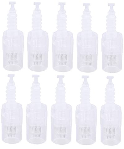 DECOMELODY Agujas Nano Eléctricas 12 Puntas Microagujas 10 Unidades para Microdermoabrasión Facial Zona Estrecha Segura Ajuste Longitud