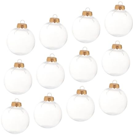 Zerodeko 12stücke Transparente Befüllbare Plastikkugeln Klarer DIY-handwerksbaus Hängende Weihnachtskugelornamente Dekorative Party Und Weihnachtsdekorationen