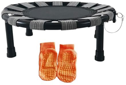Ronyme Min Trampolin für Kinder Stahlrohrspielzeug für Kinder stabil kompakte Falten -Sprungbett für Home Fitness Play Yard Übung
