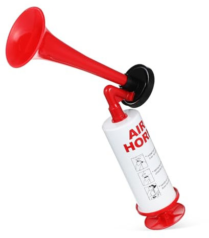 SWOOMEY roter Lautsprecher Krachmacher für Kinderpartys Super lautes Lufthorn Fußball-Krachmacher Schlag Auto Pumpenlufthorn jubelndes Zeug handgehaltene Party-Lufthupe Requisite Plastik