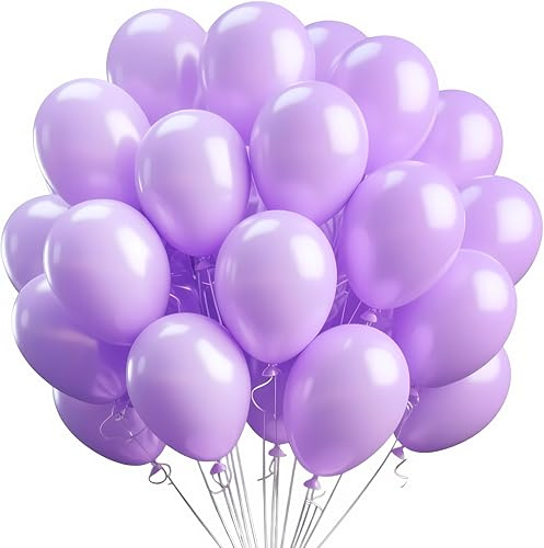 Luftballons Lila,100 Stück Macaron Lila Ballons Helium Ballons 12 Zoll für Ballongirlande der Ballonbogen als Partydeko,Geburtstagsdeko,Hochzeitsdeko,Babypartydekoration