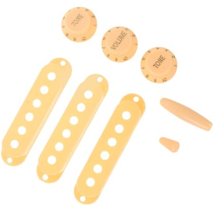 Gitarren Tonabnehmer Schutzkappen aus Kunststoff für Humbucker, 1 Satz | Gelb, Schlichte Klassische Ausführung, Fleckenbeständig und Rosthemmend, Zubehör für Elektrische Gitarren