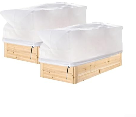 2 Stück Winterpflanzenabdeckungen, rechteckige Pflanzen-Frostabdeckung, reißfest, Garten-Frosttuch, Insektenschutz, Isolationsabdeckung für Pflanzen, Schutzhülle für Winterpflanzen (120 x 80 x 40 cm)