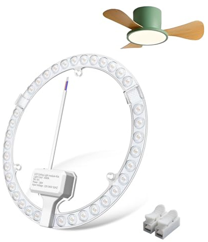 KINGYEENUO Modulo LED da 36 W con supporto magnetico, modulo ad anello rotondo Ø23 cm bianco naturale 4000 K per lampade da soffitto, lampade da parete di ricambio di lampade fluorescenti circolari, 1