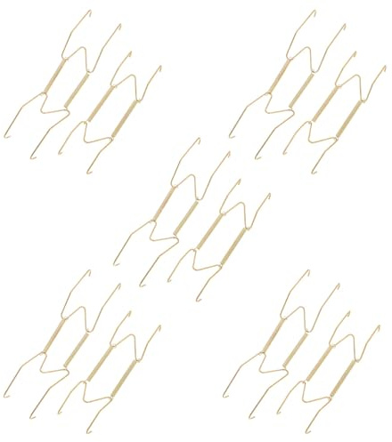 HEALLILY Lot de 10 cintres invisibles en forme de crochets muraux pour assiettes décoratives en cuivre et acier inoxydable, design artistique et moderne pour décoration murale de la maison