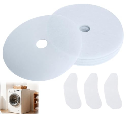 Tumble Dryer Filters Cloth Exhaust Cotton Replacement, Universal Dryer Filter 235mm x 33mm for Bush, Improve Airflow & Efficiency, Lint & Dust Filter for Tumble Dryer Maintenance (White (15pcs))
