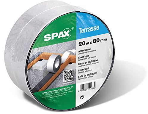 SPAX Abdeckband, 20m x 80mm auf Rolle, Zellkautschuk, Terrassenbau, 5000009186409