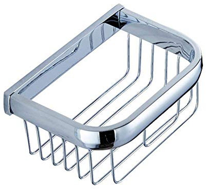 BOATX Chrom Toilettenpapierkorb Toilettenpapierhalter Klopapierhalter Papierhalter aus Messing Wandmontag Bohren für Dusche & Bad & Küche
