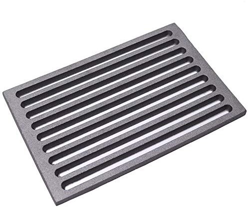 Fonderia Bongiovanni | Griglia in Ghisa | Griglia per Camino | Stufa Pellet | Barbecue Fondello per Cenere | cm 31,5x20,5x1