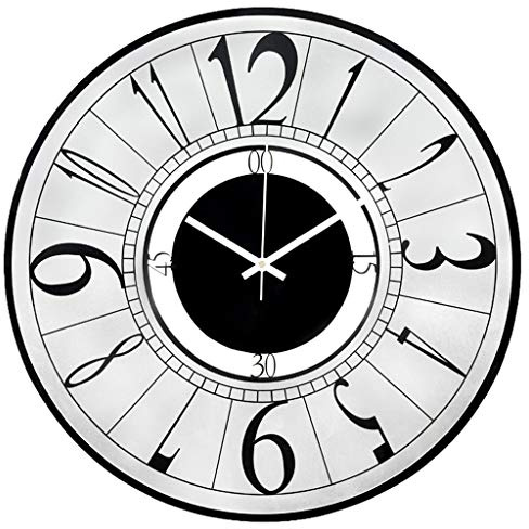Round Wall Clock Modern Fashion Home Decoration, Acrylic Board Material Battery Powered Silent Movement, Suitable For Bar Bedroom School Pavilion Restaurant 50 * 50cm