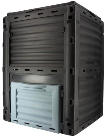Composteur de jardin - Recycler vos déchets organiques - fabriquer votre propre engrais - Multiples aérations - 300L