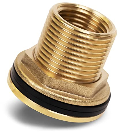 YourCasa® Passe-citerne universel 1/2 - Réservoir en laiton - Raccord pour robinet 1/2 avec 2 joints