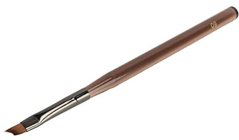 Pinceau de Vernis à Ongles en Gel, Pinceau de Dessin D'Ongles, Outil de Dessin de Manucure de Cheveux en Nylon, Pinceau de Gel UV Builder pour Sculpter les Ongles (09 Pinceau Oblique)