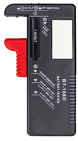Gasea Digital Battery Tester, Universal Battery Volt Checker with LCD Display for AA, AAA, C, D, 9V, 1.5V Button Cell Household Batteries (Non-Rechargeable)