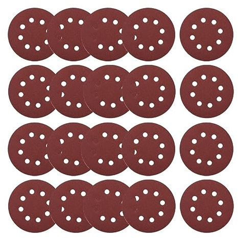 5 pouces 125mm 8 trous 40-3000 grains disques abrasifs de forme ronde feuille de polissage papier de verre 8 trous ponceuse tampon de polissage, 10 pièces grain 3000,125mm