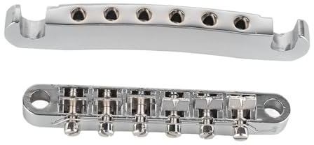 Gitarrensteg-Anschlagleiste, Saitenhalter, Gitarren-Saitenhalter, Gitarren-Anschlagleiste, Zinklegierung, Metall, 6 Saiten, Gitarrensteg-Saitenhalter, Ersatzset