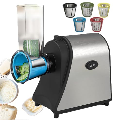 forplubossmmp Tritaverdure Elettrici Grattugie per Formaggio, Trituratore Elettrico con Lama in Acciaio Inossidabile, Utensili per Affettare Grattugia da Cucina, Facile da Usare, per Cioccolato