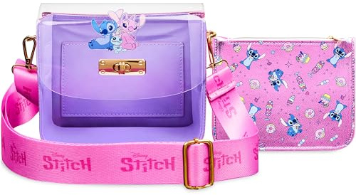 Get Trend Disney Stitch Borsa Tracolla Ragazza Adolescenti con Portamonete, Borsetta Tracolla con Cinturino Regolabile (Multi Stitch)
