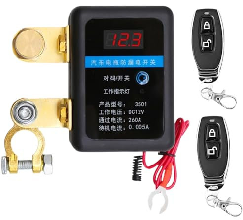 Ferngesteuerter Batterietrennschalter – Diebstahlschutz, Autobatterie-Auslaufschutz | 12-V-Batterieabschaltung mit Fernbedienung, automatische Batterieabschaltung
