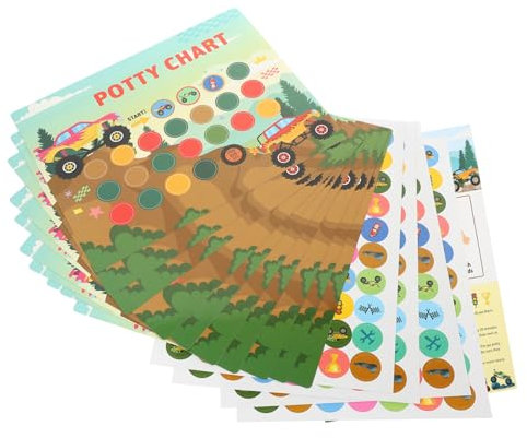 LALADEFIEE Töpfchen Training Aufkleber Tabelle Mit Belohnungsstickern Für Kleinkinder Jungen Töpfchen Trainingszubehör Toiletten Training Motivationsspielzeug