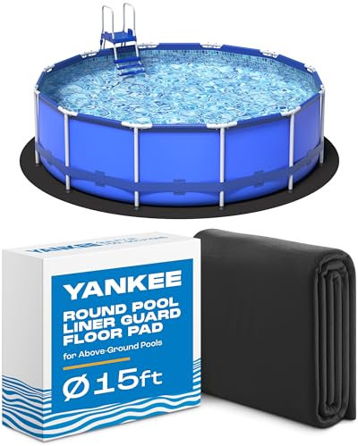 Yankee Pool Liner Pad, 15 Ft Round Puncture Proof Pool Mat, Above Ground Pool Liner Protector Against Tearing, Grass, Under Pad to Prolong Swimming Pool Liner Life