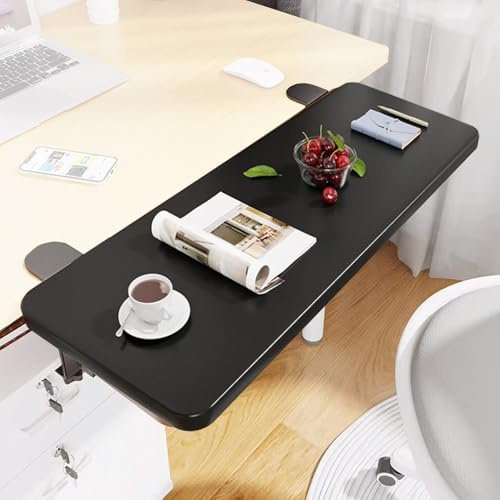 IMUNKT Ergonomische Schreibtisch-Verlängerung, Klappbar Tastaturablage, Tischverlängerung, 50/60/70cm, Stanzfreie Klemme,für Bürotisch, Computertisch(Black,50x25cm)