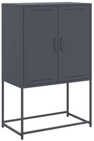 HEFZGDB Highboard Anthrazit 68,5x38,5x107 cm Stahl Seidbord Wohnzimmer Sideboard Küche Sideboard Wohnzimmer Apothekerschrank Küche für Küche Dessert Shop Café Speisesaal