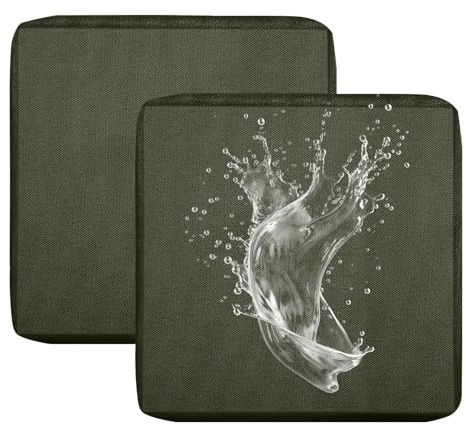Outdoor Sofa Sitzkissenbezüge, Wasserdicht Sitzkissenbezug mit Reißverschluss, Sofa Überzug L Form Couch Überzug Abnehmbar Bezüge für Gartenpolster (Dunkelgrau,60x60cm(2er-Pack))