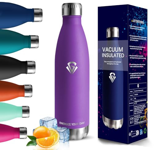 Trinkflasche Edelstahl - 750ml - Thermosflasche, BPA-Frei Wasserflasche, Auslaufsicher Trinkflasche Sport, Trinkflasche Kohlensäure Geeignet, Edelstahl Flasche, Thermoskanne für Radfahren, Fitness