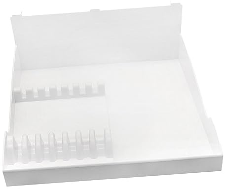 HuadaXtai Plateau de tondeuse organisateur porte-outil de coiffure, organisateur d'outils de coiffure, boîte de rangement de cosmétiques, support de tondeuse à, Blanche