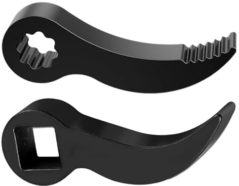 AABDTYYD 2 Pcs 1/2 Inch Breaker Bar Compatible Pry Bar Wrench Adapter Head - Rust-Resistant Heavy-Duty for Automotive and Machine Repair Professionals