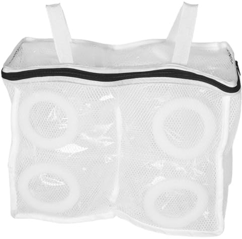 FUNNETOYU Bolsa para Lavar Zapatos de Malla 32x30x12 Cm Algodón Cremallera para Lavadora Protección para Zapatillas Uso Doméstico Viaje