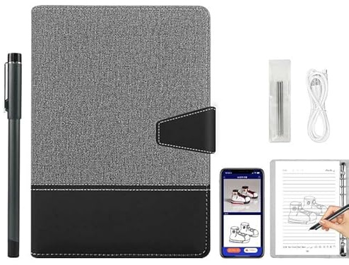 Smart Writing Set, E-Ink Paper Tablet for Writing and Drawing, Reusable Notebook with AI Features, Real-Time Sync to App for Office and Learning