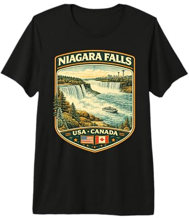 Cascate del Niagara Canada Cascate del Niagara Tourist Canada Famiglia Maglietta Premium
