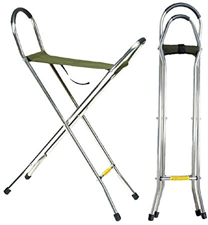 Vista International UK 34 Canvas Seat/Cap to Hold Up to 275 Lbs Walking Poles, Multicolor