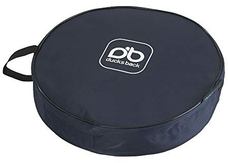 Ducksback Caravan and Camping Heavy Duty Mains Extension Cable Storage Bag For Caravan, Motorhome, Campervan, Garden, EV Charging Hook Up, Extension Leads(Blue) | Holds leads up to 25m 600D water resistant, PVC backed 43cm diameter x 10cm deep Carry handle, zip closure, heavy duty