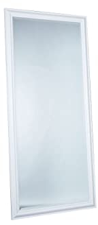 Wholesaler GmbH LC Home Wandspiegel Schlicht weiß ca. 180 x 80 cm Landhaus-Stil mit Facettenschliff XL Flurspiegel